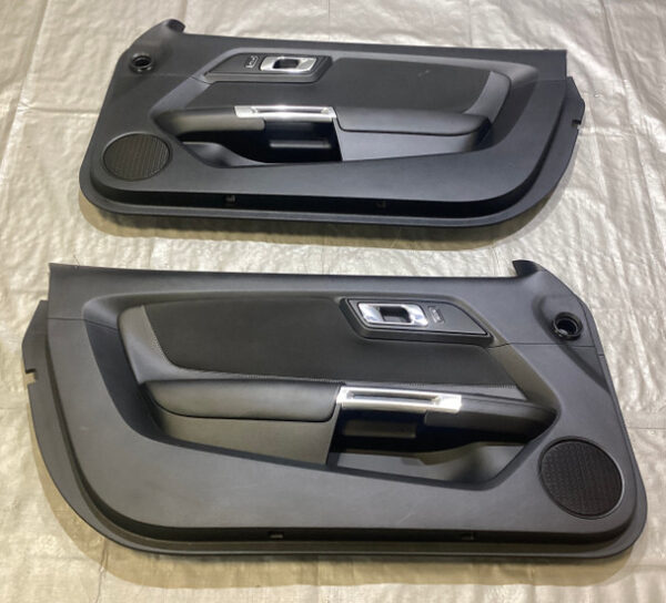 2015-2017 Ford Mustang S550 GT OEM Black Cloth Door Panels / Pair / FM013